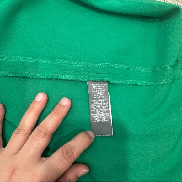 Sharagano Vibrant Green Midi Dress with Tie Sleeves size 6 - Picture 9 of 16